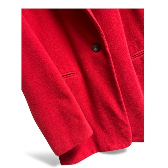 Parisian Signature Women’s Red Wool Blend Blazer Jacket Sz-10 - Picture 3 of 6